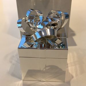 Silver velvet lined jewelry box